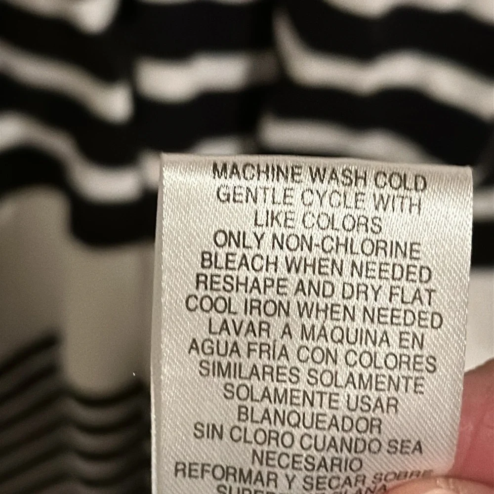 OLIVE & OAK Black and White Striped Tank Sundress Size S - Picture 4 of 7